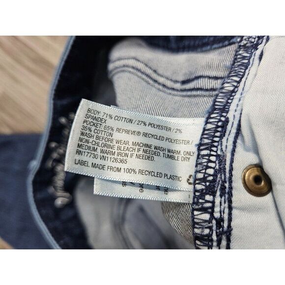 (3/$35) Universal Thread Size 2 / 26 Long Mid Rise Skinny Denim Blue Jeans - Picture 6 of 11